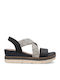 Anatomic Women's Leather Ankle Strap Platforms Black