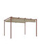 Outsunny Garden Freestanding Gazebo with LED Light Orange 3.82x3cm