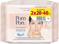 Pom Pon All Skin Types Wipes Makeup Remover 40pcs