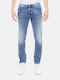 Men's Jeans Pants Cropped with Slim Fit navy-blue