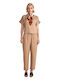 Pant Women's Fabric Trousers Light Beige