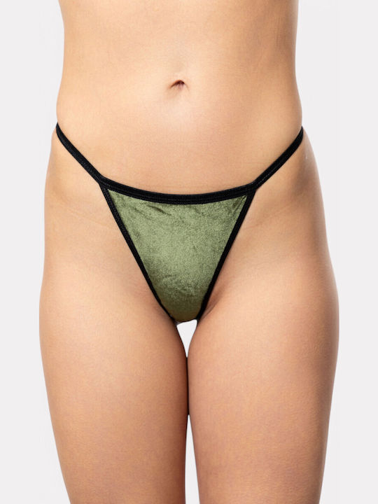 CottonHill Damen Zeichenfolge Green Velvet