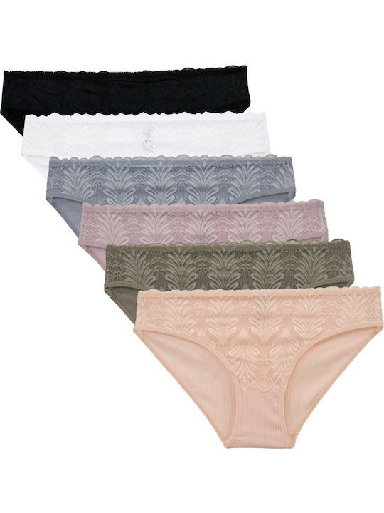 Damen Slip MultiPack mit Spitze