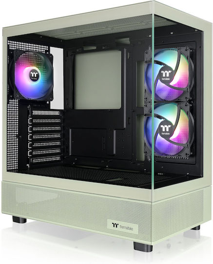 Thermaltake View 270 Plus TG ARGB Gaming Middle Tower Carcasă Calculator cu Fereastră Laterală Matcha verde