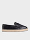 Leather Women's Loafers in Black Color