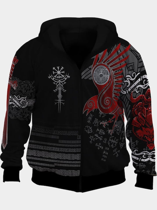 Wikinger-Krähe-Huginn-Jacke