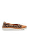 Pantofi Balerini Pentru Femei Din Piele Animal Print