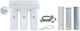 Proteas Filter Uf Pro 01 Water Filtration System Triple Under Sink Micron ½" with Replacement Filter Polypropylene, Activated Carbon CTO,Activated Carbon with Ultrafiltration Membrane Uf Pro 01 EW-013-0517