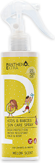 Panthenol Extra Melon Scent SPF50 Αδιάβροχο Βρεφικό Αντηλιακό Spray για Πρόσωπο & Σώμα 250ml