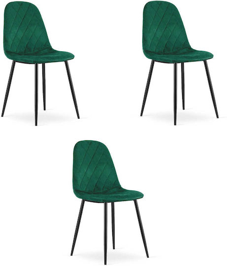 Столове Трапезария Asti 44.5x50.5x87.5бр 3бр Зелени