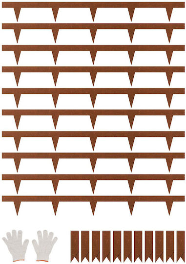 Vevor Metal Garden Border with Spears in Gray Color 1.01m x 11.43cm