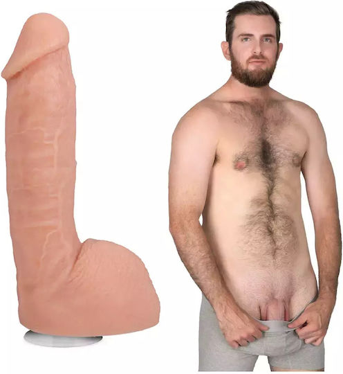 Doc Johnson Ultraskyn Dildo realist cu Scrotum Flesh 23cm