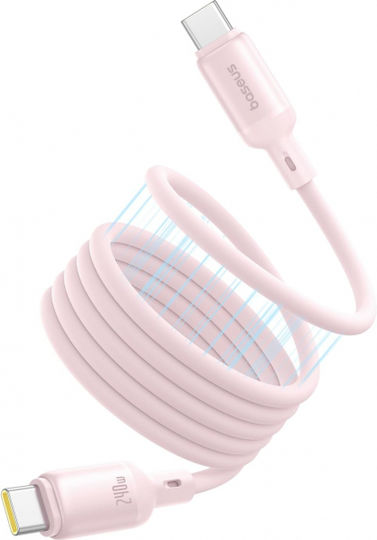 Baseus USB 2.0 Cable USB-C male - USB-C 240W Ροζ 1m P10376800411-00