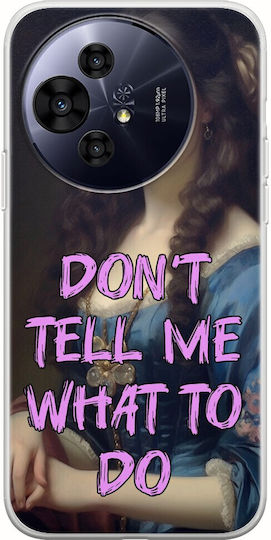 Vintage Lady Don't Tell Me What To Do TCL 50 Pro Nxtpaper 5G Flexible TPU Transparent Silicone