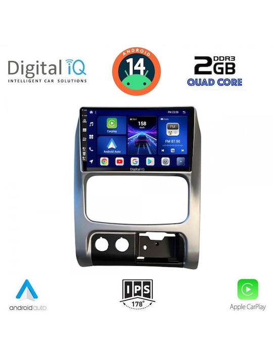 Digital IQ Car Audio System for Jeep Cherokee / Liberty 2002-2007 (Bluetooth/USB/AUX/WiFi/GPS/Apple-Carplay/Android-Auto) with Touch Screen 9"