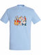 Kinder-T-Shirt Sky Blue One Piece Gang, Luffy & Friends