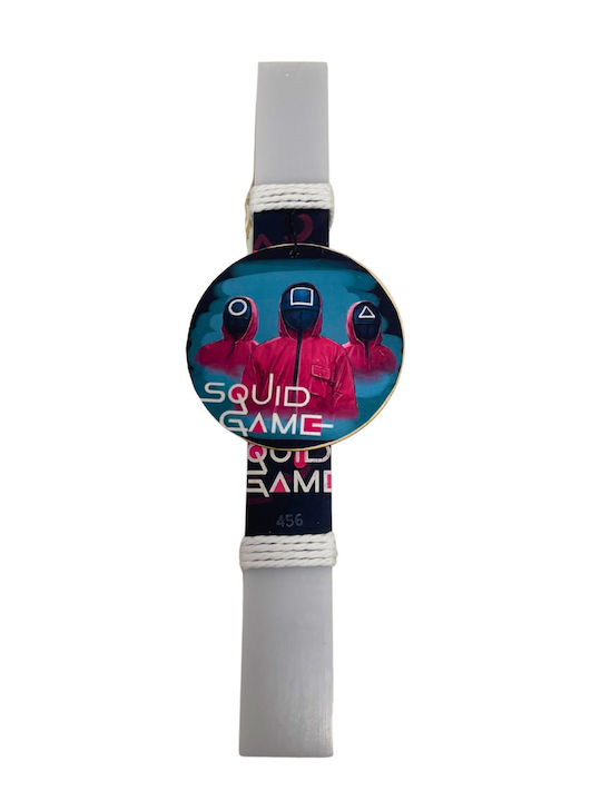 Χειροποίητη Λαμπάδα Ξύλινο Διακοσμητικό Squid Game 2146