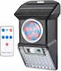 Wall Mounted Solar Light Red with Motion Sensor and Remote Control IP65