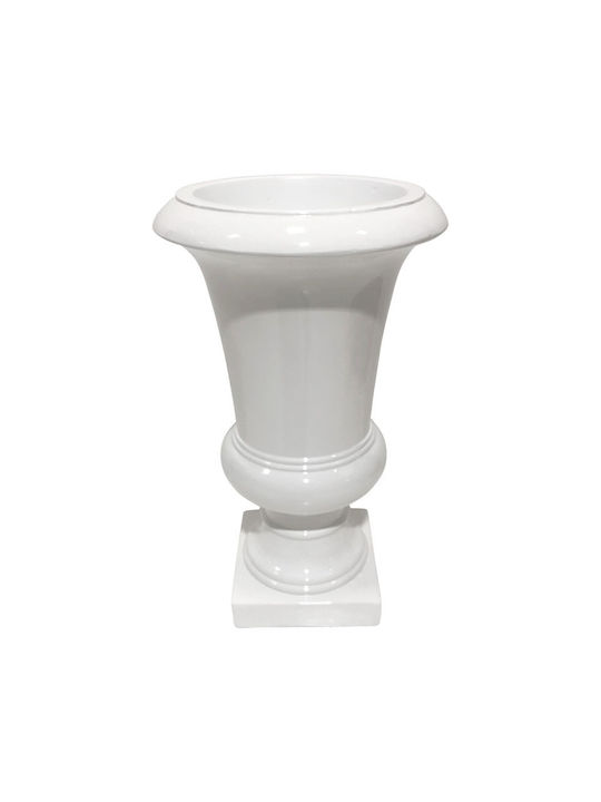 Fiberglas Amphorenvase Weiß H78cm 1/Stk