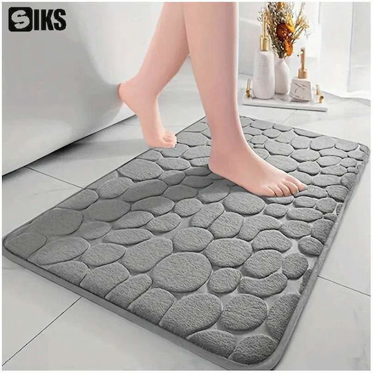 Non-Slip Bath Mat Gray 60x40cm