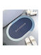 Rutschfest Badematte Oval Blue / Gray 58x38cm