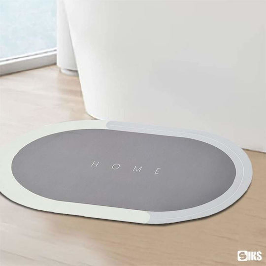 Rutschfest Badematte Oval Light Gray 57x38cm