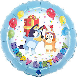 Μπαλόνι Foil Bluey Happy Birthday 45εκ Μπαλόνι Foil Bluey Happy Birthday 45εκ