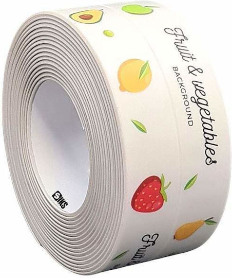 Bandă adezivă izolatoare Siks anti-stropire baie bucătărie durabilă ușor de curățat 3,2 M design "legume fructe"