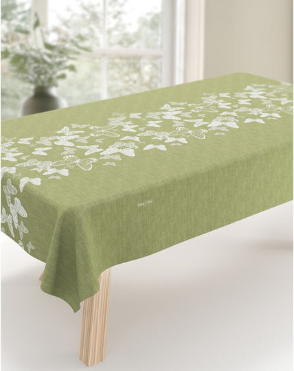 Saint Clair Τραπεζομάντηλο Αλέκιαστο Green 145x145εκ.
