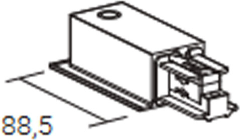 RCL Left Flush-Mounted 3-Phase Socket Black 2-iv7662-11-w30
