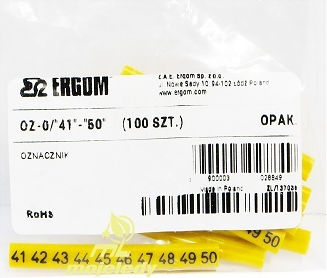 Wire Marker Oz-0 41-50 Yellow 100pcs