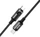 Recci Braided USB 2.0 Cable USB-C male - USB-C 100W PD Μαύρο 1.5m RS32CC