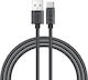 Recci USB 2.0 Cable USB-C male - USB-A 100W PD Μαύρο 2m RS12C