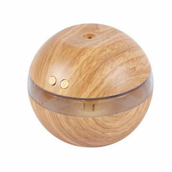 Siks Round Humidifier Aromatherapy Essential Oil Diffuser Light Wood Color 300 Ml