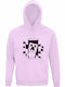 Kinder-Sweatshirt mit Kapuze und Taschen Creamy Pink Minecraft Face