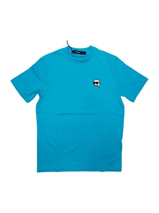 Karl Lagerfeld Bluză cu mânecă scurtă Light Blue