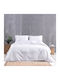 Rythmos Cearșaf Single 170x270cm. Satin Stripes Alb