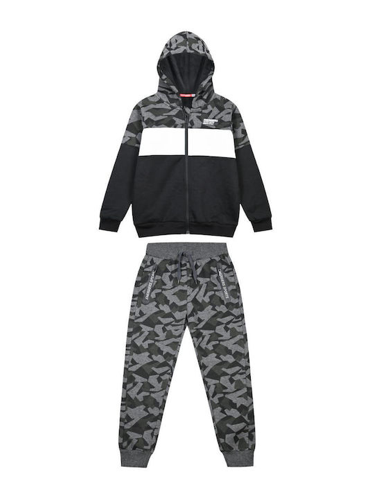 Set Trening Pentru Copii Cu Jachetă Negru Army Style