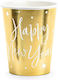 PartyDeco Happy Glass for Party 6 Pieces
