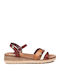 Women's Flat Sandals in Brown Color
