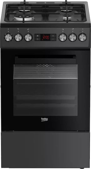 Beko Aragaz cu Gaz Lichefiat & Electricitate 60lt cu Plite pe Gaz Lichefiat L50cm. Black
