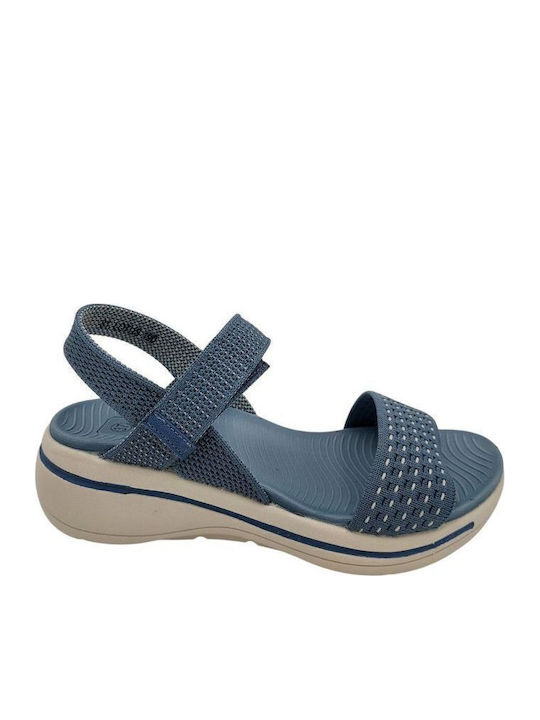Antrin Γυναικεία Ανατομικά Σανδάλια Navy Μπλε