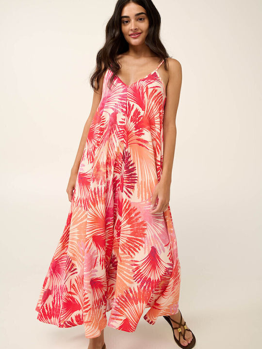 Summer Maxi Slip Dress Coral