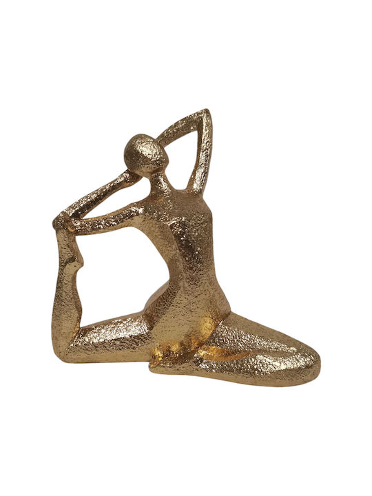 Decorative Polyester Figure Woman Bent Leg Gold Color 17.5x7.5x16.7cm Ankor Ankor 844340