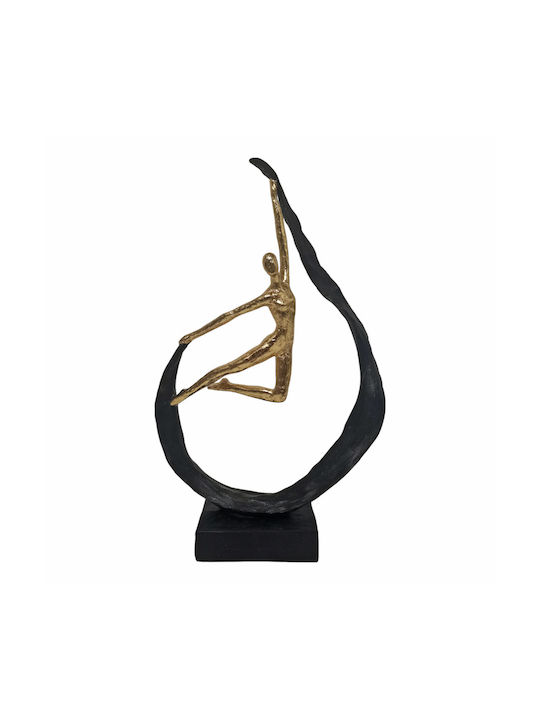 Decorative Polyester Figure Dancing Pose Black Gold Color 25.4x9x41.4cm Ankor Ankor 844418