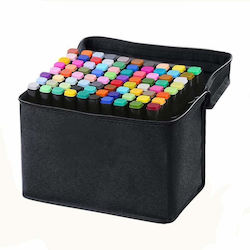 Set Markeri Permanente Culoare Full Face Multicolor 80 Bucăți Set Markeri Permanente Culoare Full Face Multicolor 80 Bucăți