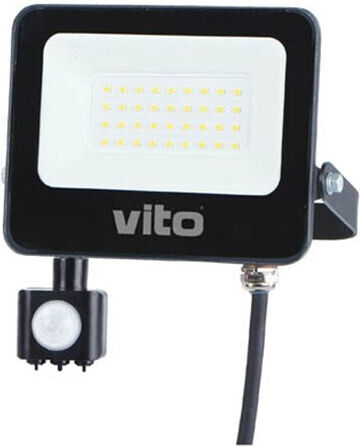 Vito Στεγανός Προβολέας LED 30W Ψυχρό Λευκό 6000K με Αισθητήρα Κίνησης IP65