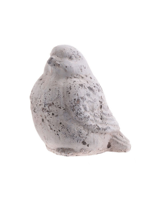 Pasăre din ceramică albă shabby 16cm 1 bucată
