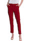 Women's Fabric Trousers Red