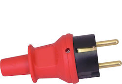 Schuko-Stecker ARS Unzerbrechlich Rot 1-k173012004